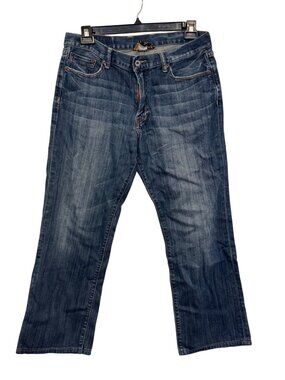 Lucky Brand Mens Relaxed Fit Blue Denim Jeans Size 33x28 Classic Mid-Rise